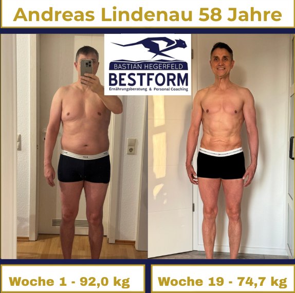 Andreas Lindenau, 58 J: -17,3 kg