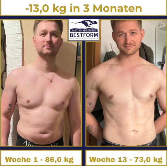 Klient: -13 kg in 3 Monaten