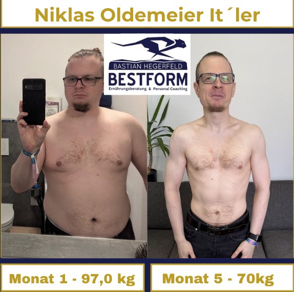 Niklas Oldemeier, IT'ler: -27 kg